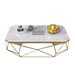 Bàn trà mặt đá hình bát giác BT37