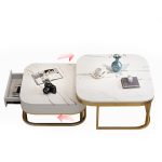 Bàn sofa đôi mặt đá BT34